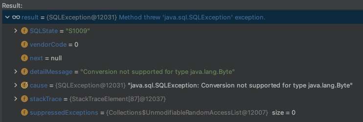 java.sql.SQLException