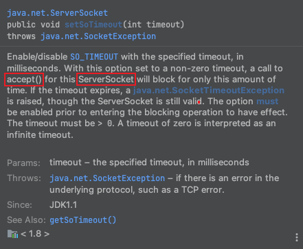 setSoTimeout 方法